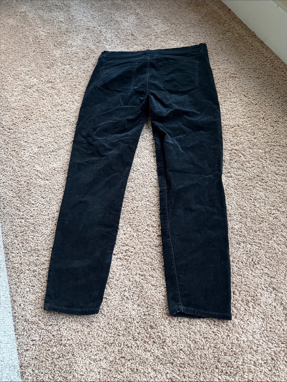 J. Crew Black Straight Velour Pants Size 30 - Picture 4 of 6